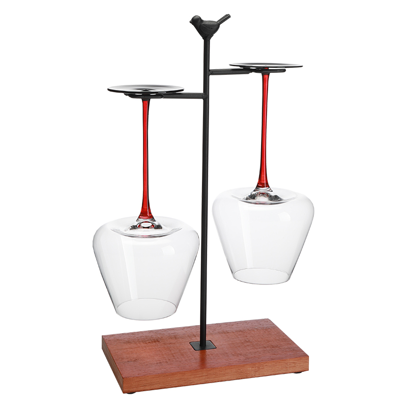 欧式实木红酒杯架子倒挂家用装饰摆件高脚杯悬挂红酒柜展示架套装