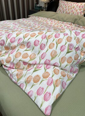 华子家 A类有氧小豆泡棉提花四件套活性印染四件套床单被罩42733