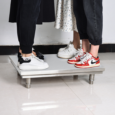 加厚不锈钢拆装防潮垫高架一层厨房增高矮支架饭店商用落地置物板