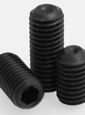 M2.5M3 黑色304不锈钢无头内六F角螺丝黑锌机米顶丝紧定止付基米