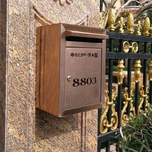 定制小区别墅不锈钢信报箱户外加厚防雨壁挂信奶箱欧式邮箱邮筒