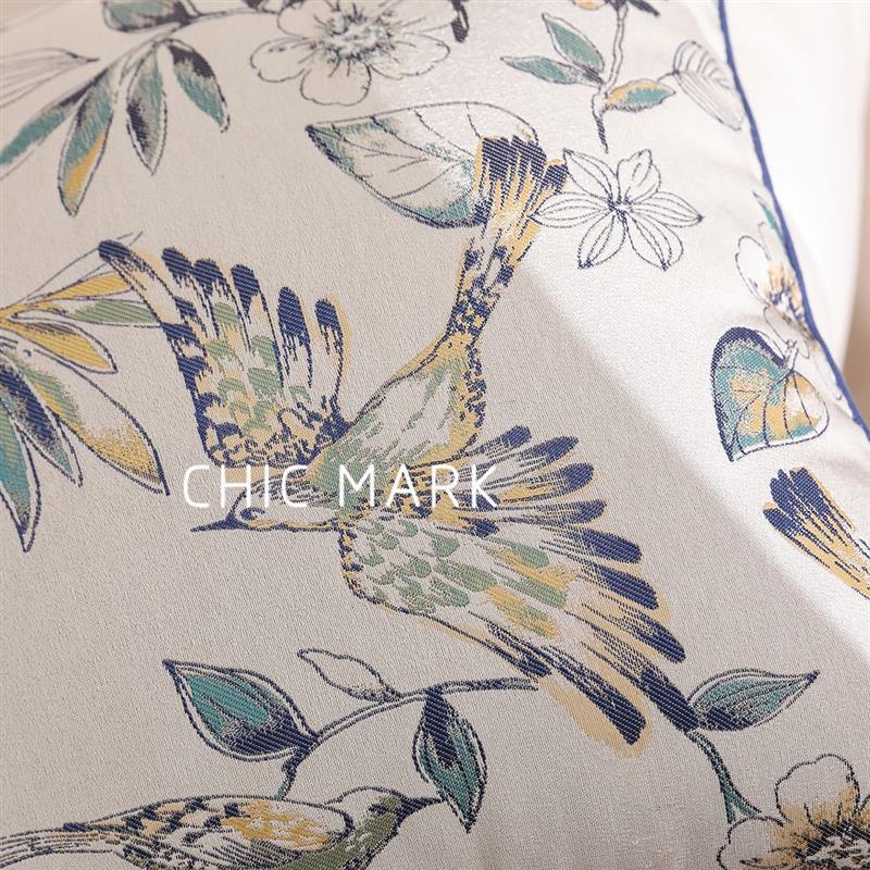 腰枕美式提花清新田园风沙发靠枕摩洛哥民宿靠垫沙发客厅靠抱枕套