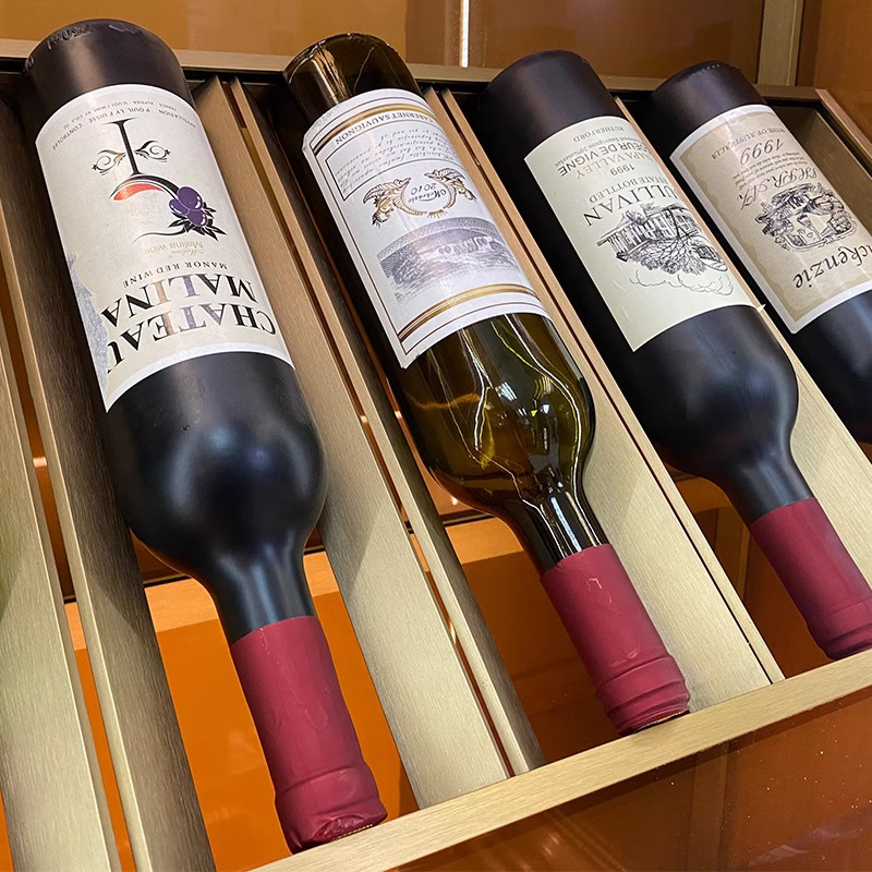 高级感发光红酒瓶架子酒柜葡萄酒斜放倒放层板架定制金属红酒拖架