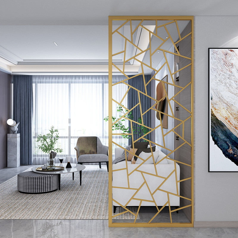 铁艺客餐厅隔断办公屏风工业风火锅店围栏网格玄关酒吧背景墙镂空