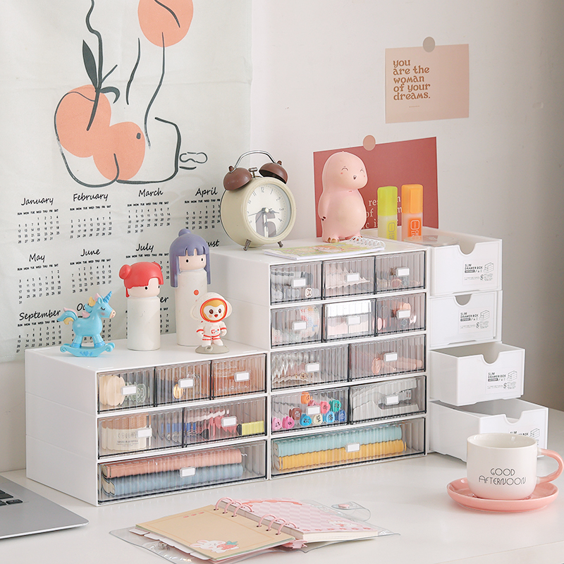 电脑增高架桌面抽屉式笔记本开学季宿舍整理架学生收纳置物架