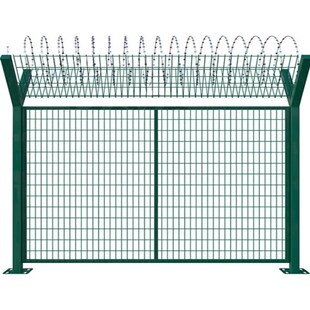 宁波机场护栏围网刺绳防攀爬滚笼网Y型立柱机场围界网监狱看守所