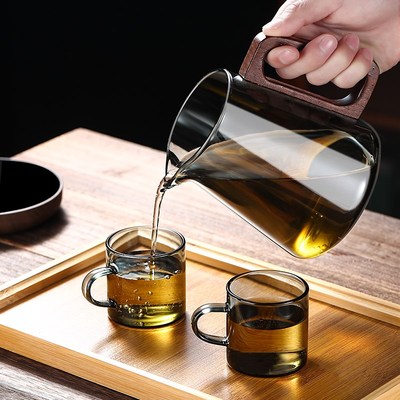 玻璃泡茶杯飘逸杯泡茶壶家用耐高温茶水分离带盖大容量办公室男款