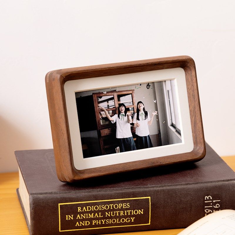 黑胡桃实木相框摆台空框6 7 8寸洗照片做成相框榫卯画框挂墙装裱