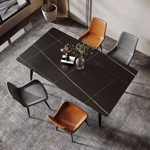 岩板餐桌意式极简客厅家用简约现代小户型餐厅长方形餐桌椅组合,住宅家具,岩板餐桌,淘宝优惠券,粉丝福利购,淘宝优惠卷