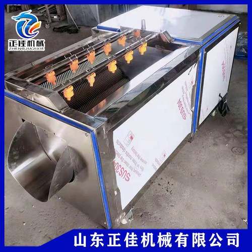 自动枸杞毛辊清洗机土瓜去皮清洗机设备菊薯毛刷清洗机设备