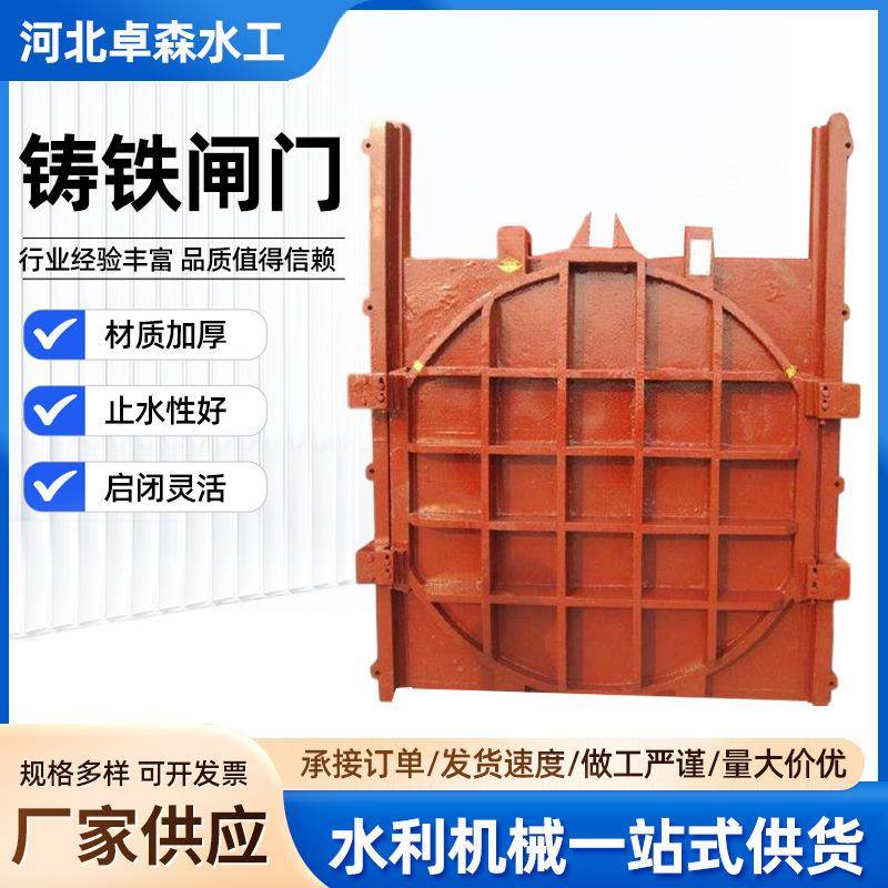 铸铁闸门渠道平板手电启闭机闸门单双向止水闸门水库铸铁镶铜