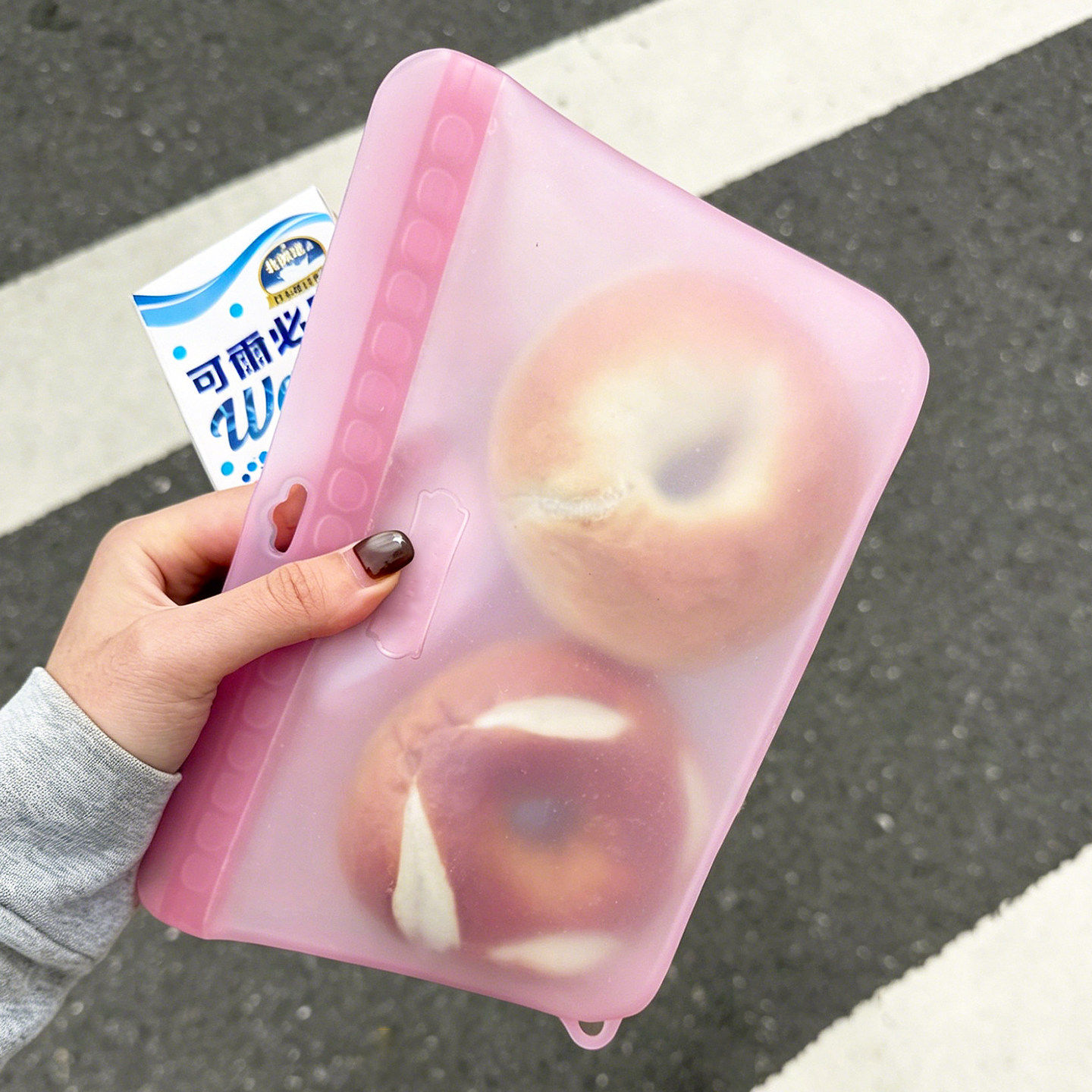 硅胶保鲜袋可进微波炉家用冰箱食物收纳袋自封食品袋水果袋便当盒