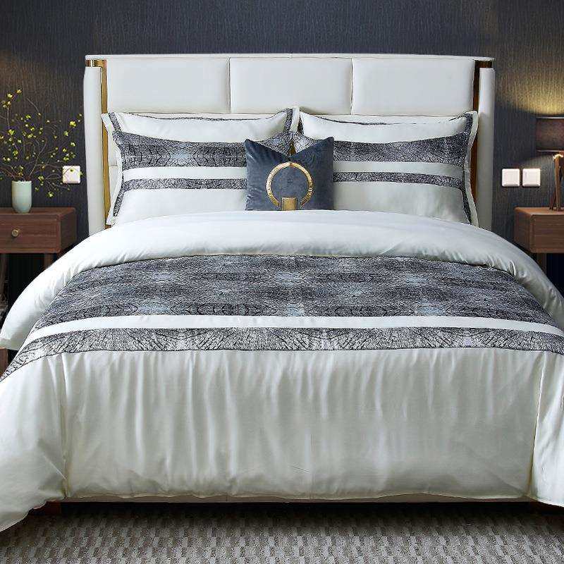 现代软装样板间家具床品含芯配套多件套实木美式简约风格床上用品