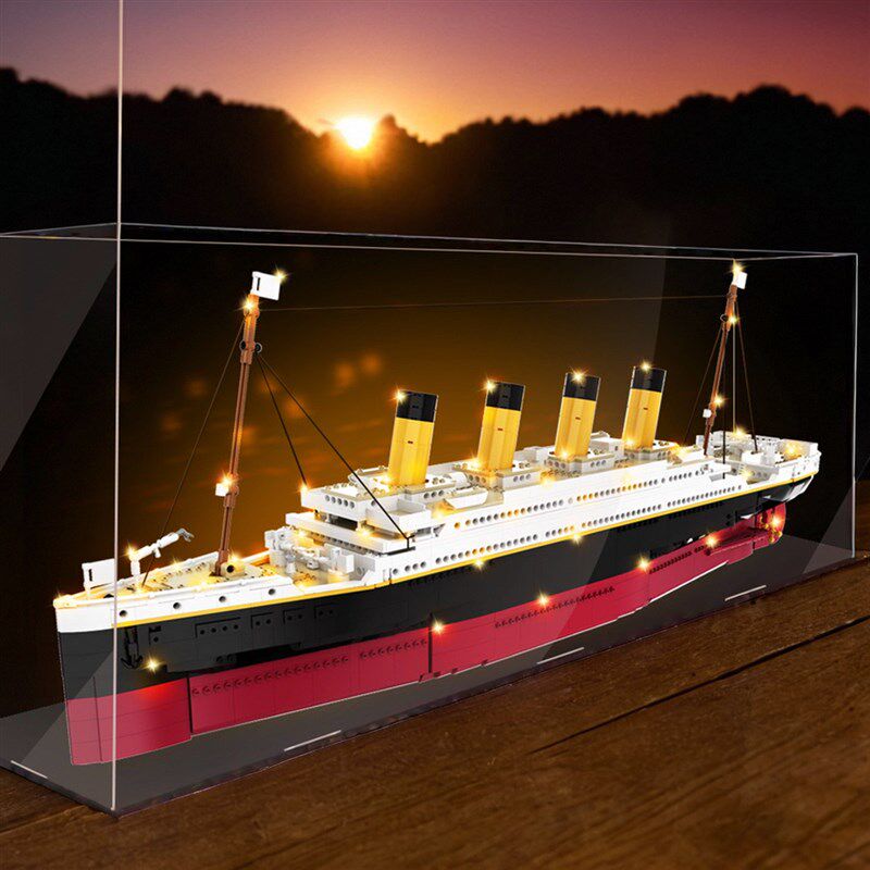 泰坦尼克号积木高难度成人拼装玩具客厅摆件模型轮船10万粒男女孩