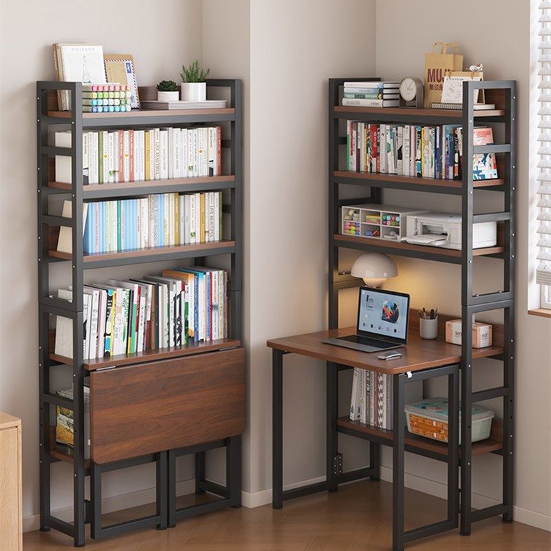 折叠书桌小户型家用学习桌靠墙不占地简易电脑桌书桌书架一体桌子,住宅家具,电脑桌,淘宝优惠券,粉丝福利购,淘宝优惠卷