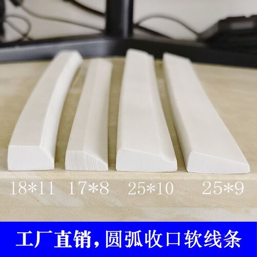 欧式家具移门柜门装饰p吸塑pvc塑料软线条 模压门弯曲造型弧形
