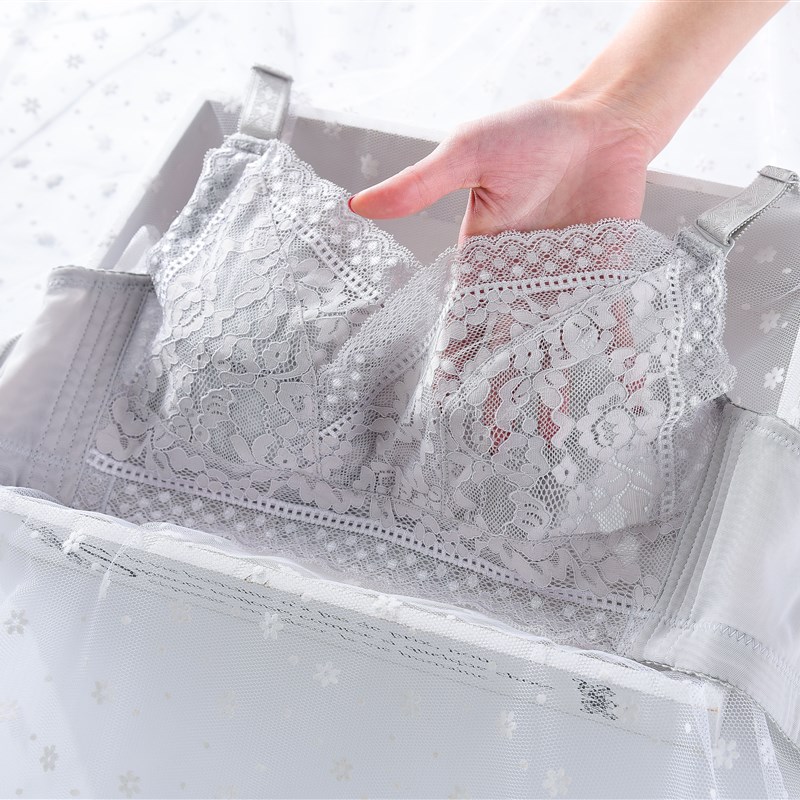 内衣女无钢圈聚拢调整型无痕超薄款防下垂文胸罩胖mm大码大胸显小