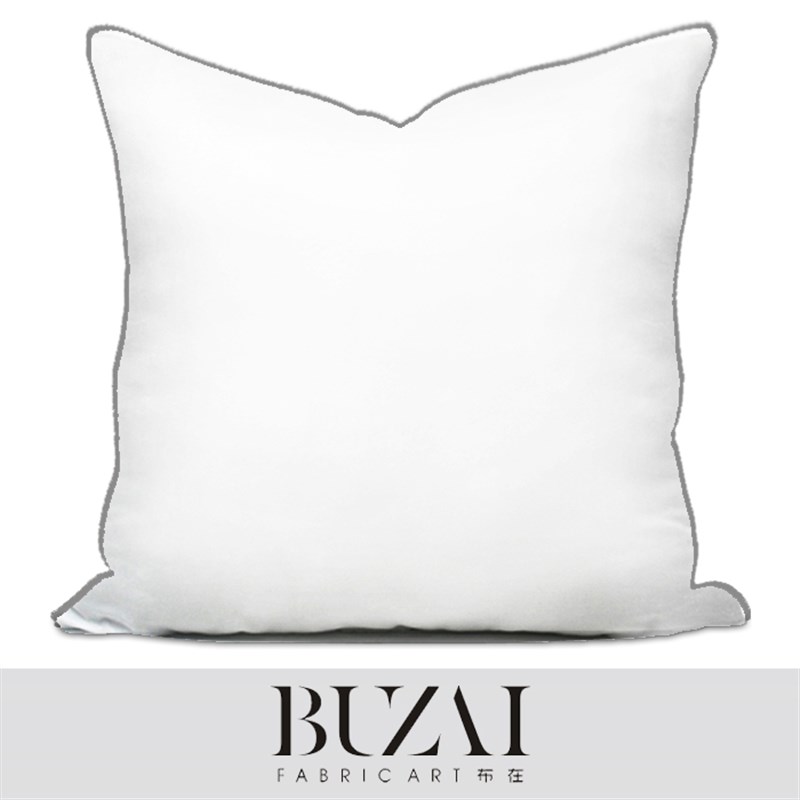 抱枕芯高弹羽丝棉枕芯纯棉柔软饱满羽毛片羽绒方枕芯腰枕芯靠垫