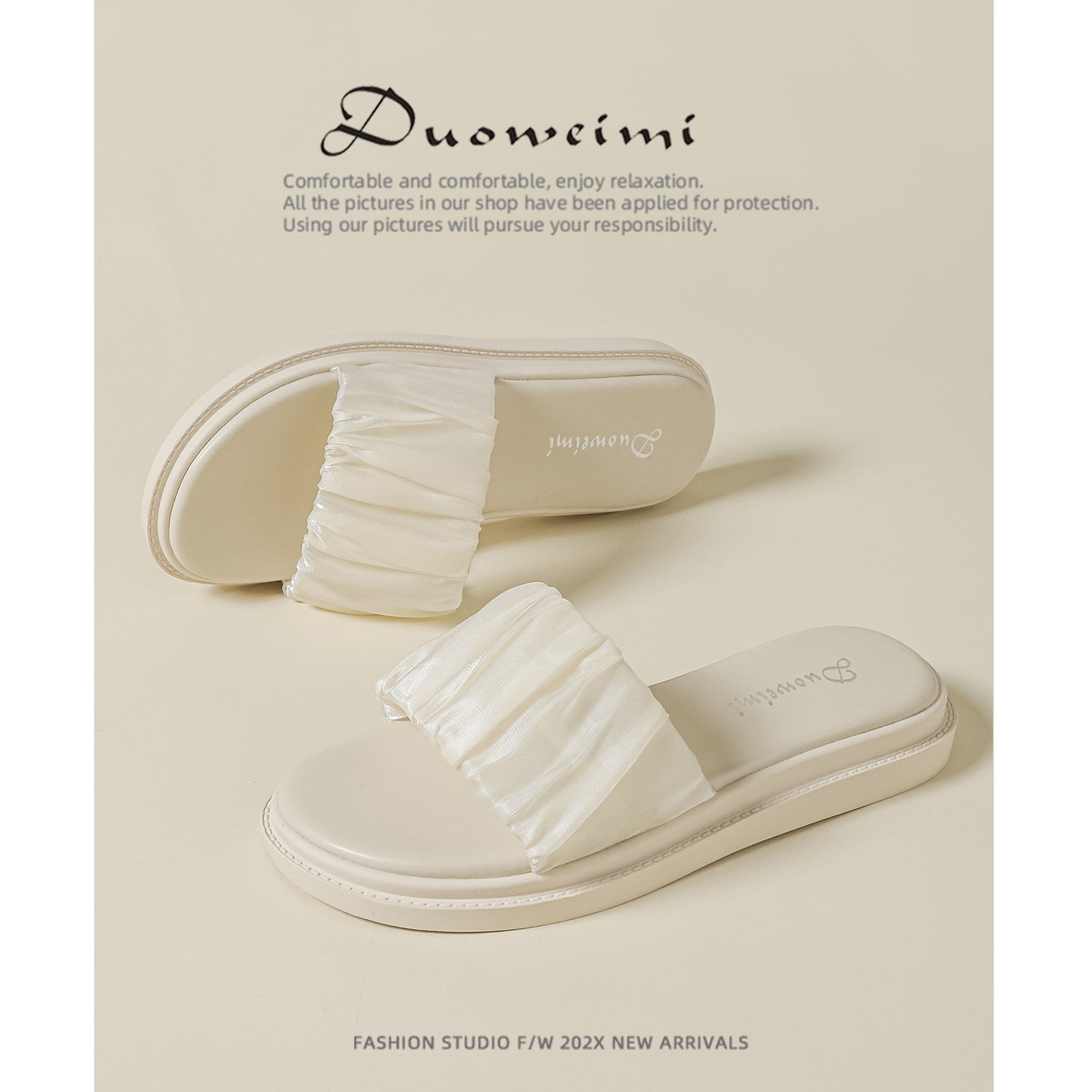 一字拖鞋女夏天外穿时尚2025新款海边沙滩厚底凉鞋大码女鞋41一43,女鞋,一字带凉鞋,淘宝优惠券,粉丝福利购,淘宝优惠卷