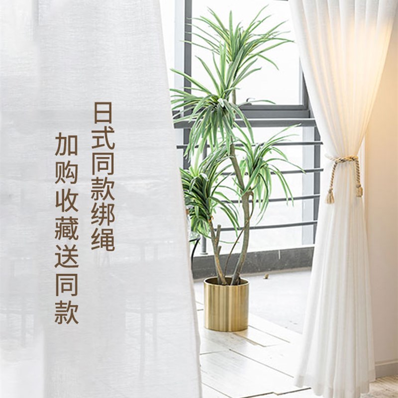 透光不透人纱帘卧室飘窗纱白纱帘阳台客厅隔断白色窗帘2021年新款