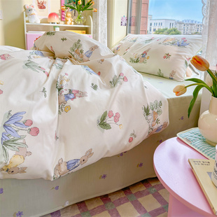 全棉被套单件纯棉被罩儿童单人150x200双人200x230小清新学生宿舍