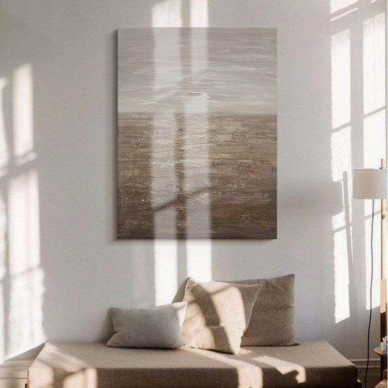 手绘装饰画客厅沙发背景墙手工抽象肌理民宿餐厅店挂画