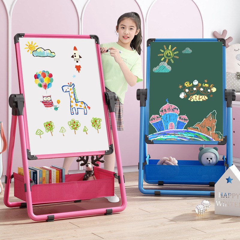 幼儿童画画板涂鸦可擦画架磁性玩具支架式小黑板家用宝宝写字白板