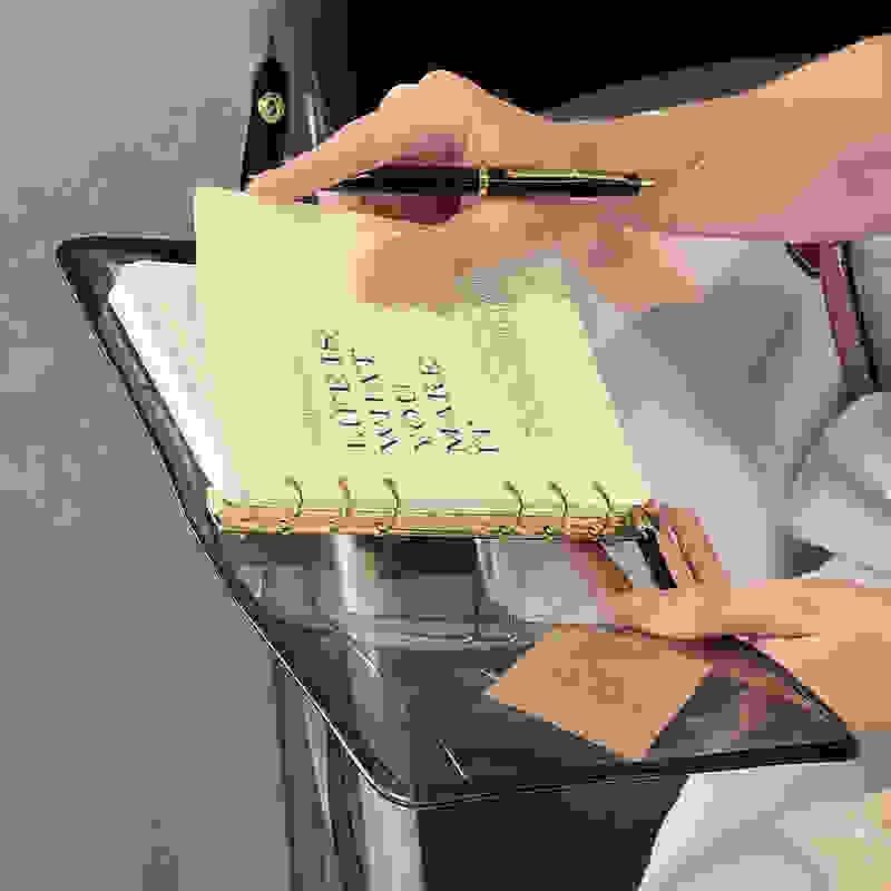 软皮a5活页笔记本可拆卸简约ins本子a6手账本活页本旅游手帐本