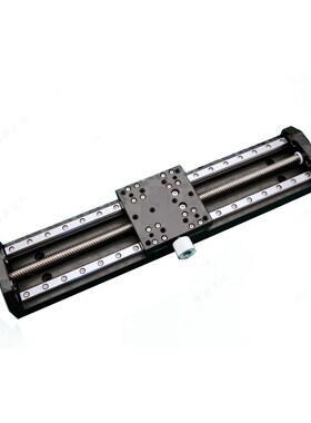 PT60-145大导程长行程手动滑台直线导轨不锈钢T型丝杆可锁死滑块