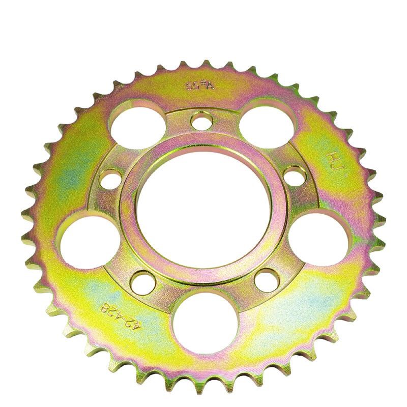 赛龙150链轮链条金鹰大齿地平线/富江龙摩托跑车链盘趴赛套链牙盘