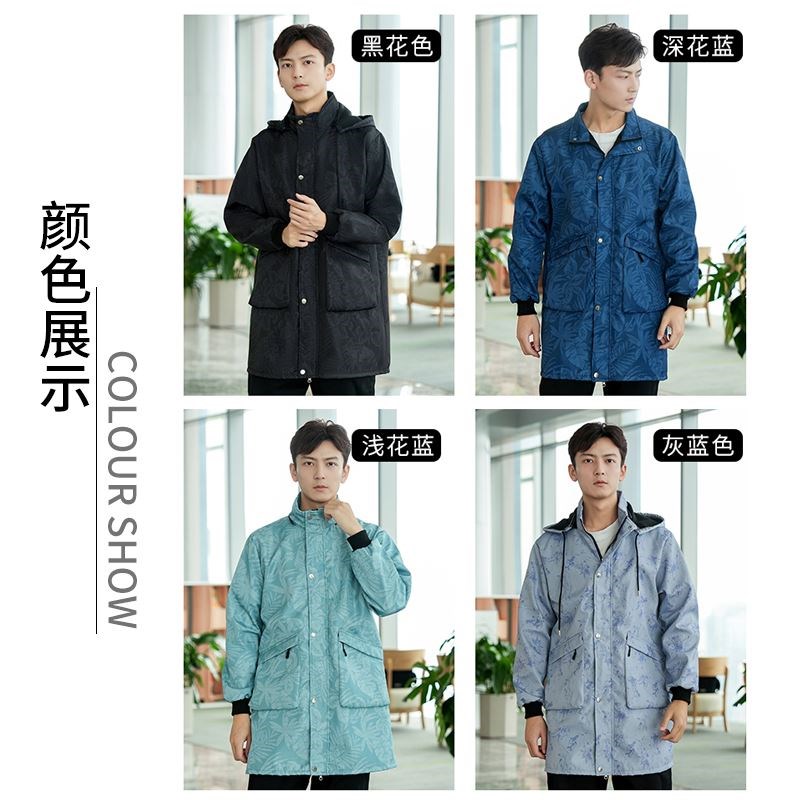 新款冬季加绒加厚罩衣成人女围裙外穿防水干活男士工作服护衣大褂