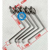 数显百分表测微计折变平头测针白钢测量头测M2.5 D1.5 L20 L25