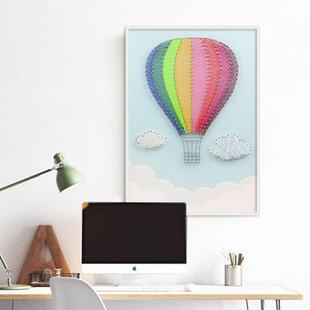 圣诞节钉子绕线画气球创意热成人解手孕工妇d闷iyVNT弦丝画材料包