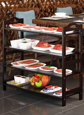 锅菜火cuY+eNw9易层火锅店专多用厨房放菜品商架用摆蔬菜盘非实木