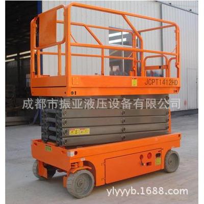 式川四SEX全自动行走式剪叉升降机，成都控6米液压移动式遥升降平