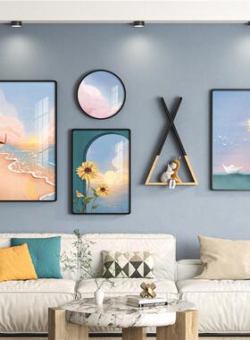 北欧厅装轻饰画现代简约沙景发背墙EIT奢高级风景壁画墙面大客气