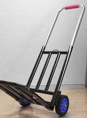 拉买菜购物便捷式货手推QIL车折叠不锈钢拿m拉车家用便携快递拖小