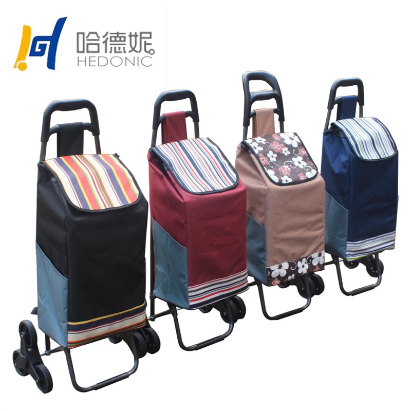 爬楼可折叠买菜车便携购物车六轮上楼车旅行拉杆车行.李包手拉车