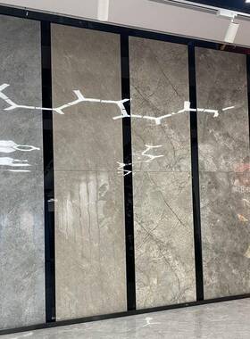 广东客厅0瓷砖地砖75x500大板客厅地板砖灰色连1纹通体大548石理