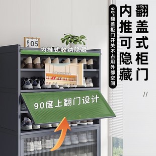 入户门鞋柜家用i门口鞋架2024新款爆款大容量多层超大带轮子可移