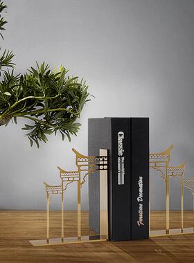 檐新中式书家居书靠书架楼书靠3744桌博古架桌面办公室禅意工艺摆