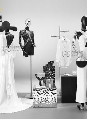 服装m特直道具女全身展示半身人体模角肩暗黑新版人台Windowo9615