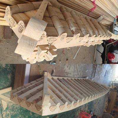 实木仿古供式门头厂家直中复古古门楼雕刻招牌建门仿古门头头原木