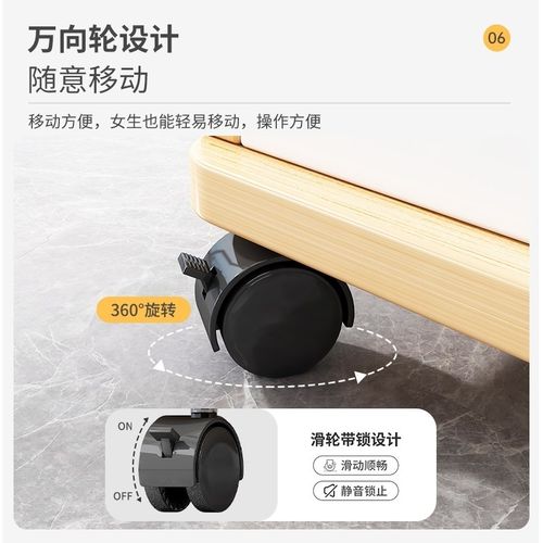 桌下收纳柜办公室文件柜办公柜置物边柜抽屉柜木质带锁矮柜储物柜