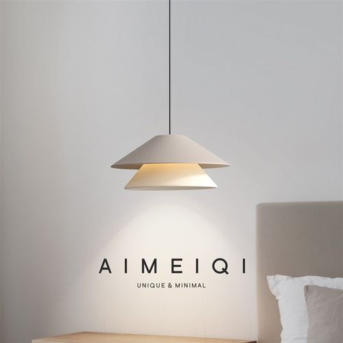 床头吊灯卧室灯意式极简高级感可升降新款吊线 线灯玄关衣帽间小