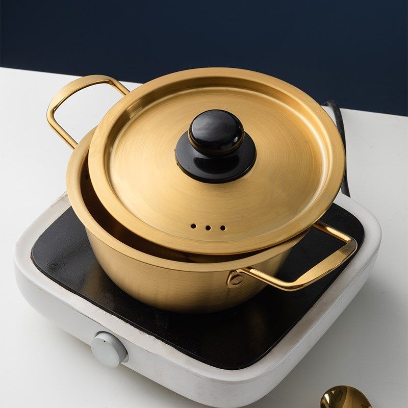 韩式不锈钢双耳锅煮泡面锅汤锅煮螺蛳粉方便面锅小火锅电磁炉带盖,厨房/烹饪用具,汤锅/汤桶/卤肉桶,淘宝优惠券,粉丝福利购,淘宝优惠卷