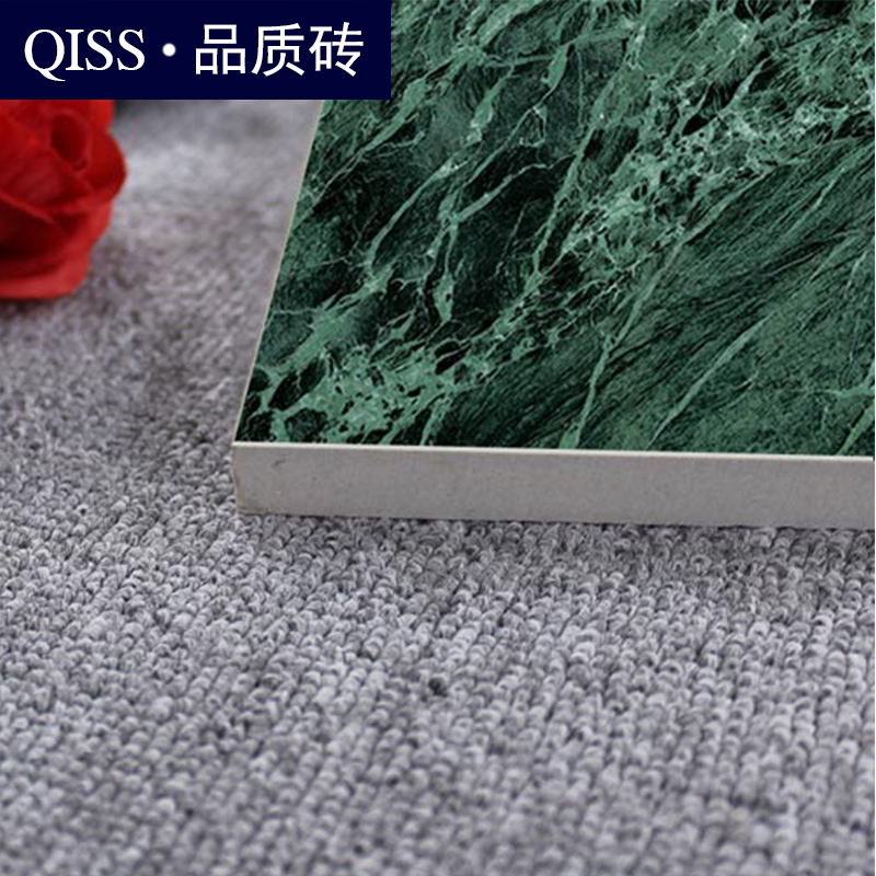 阿尔卑斯绿大理石瓷砖600X900现代防滑耐磨客厅地砖电视背景墙砖