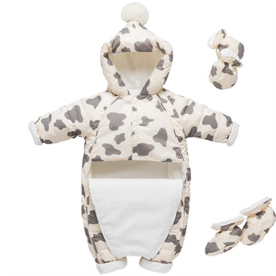 新生婴儿连身衣羽绒服冬季加厚外出抱衣0-6个月男女宝宝冬装0-1岁