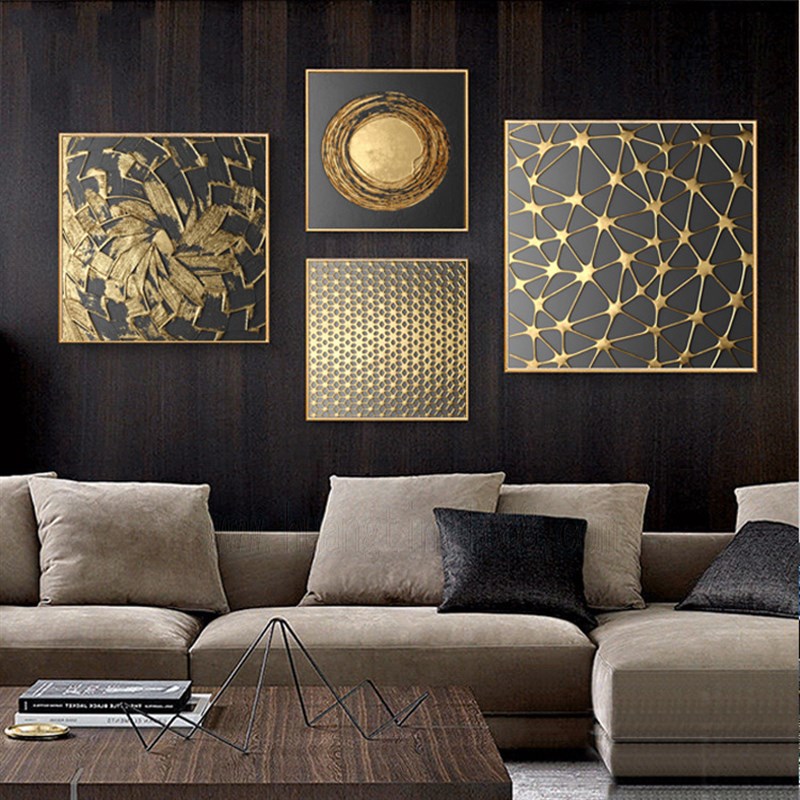 现代抽象画玄关正方形装饰画客厅卧室办公室饭厅挂画酒店样板房画图片