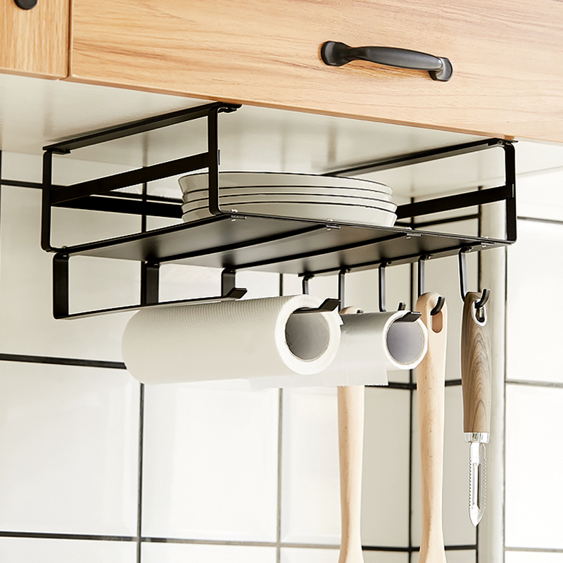 橱柜置物架厨房家用o挂篮悬挂吊柜下隔板收纳架子多功能碗碟整理